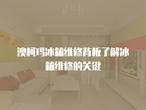 澳柯瑪冰箱維修背板了解冰箱維修的關(guān)鍵