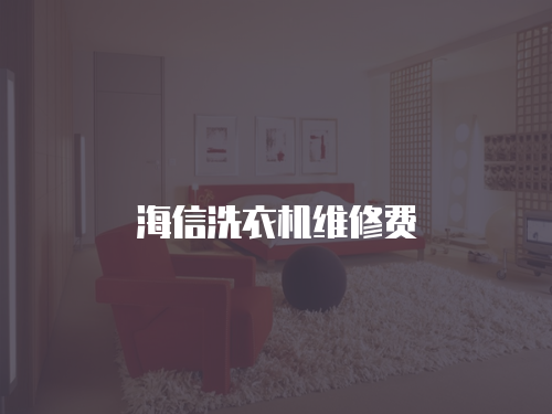 海信洗衣機維修費