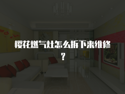 櫻花燃氣灶怎么拆下來維修？