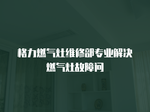 格力燃氣灶維修部專業(yè)解決燃氣灶故障問