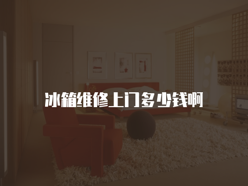冰箱維修上門多少錢啊