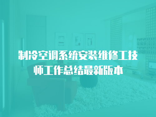制冷空調系統安裝維修工技師工作總結最新版本
