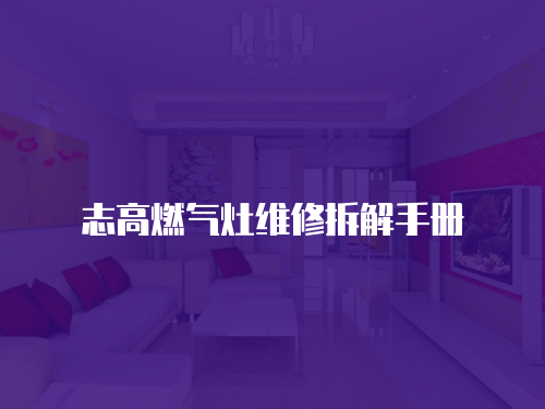 志高燃氣灶維修拆解手冊