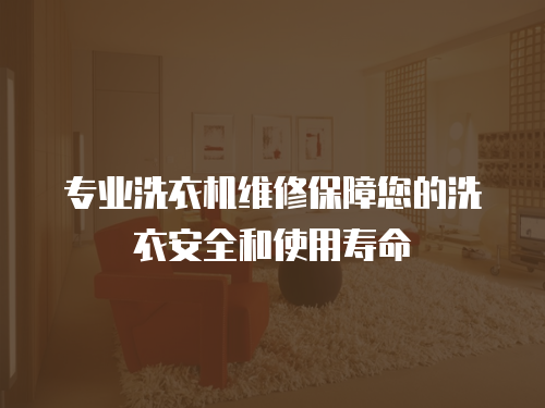專業洗衣機維修保障您的洗衣安全和使用壽命
