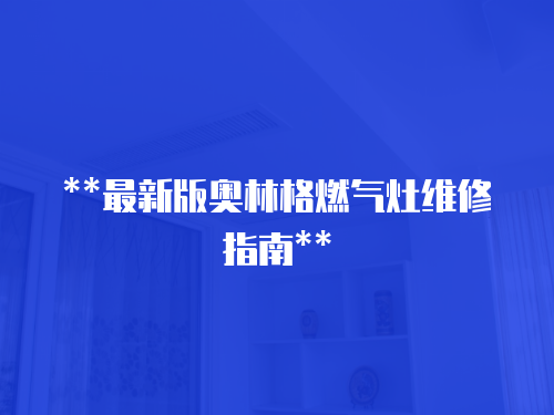  **最新版奧林格燃氣灶維修指南**