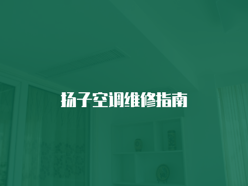 揚子空調維修指南