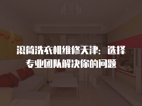 滾筒洗衣機維修天津：選擇專業團隊解決你的問題