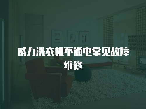 威力洗衣機不通電常見故障維修