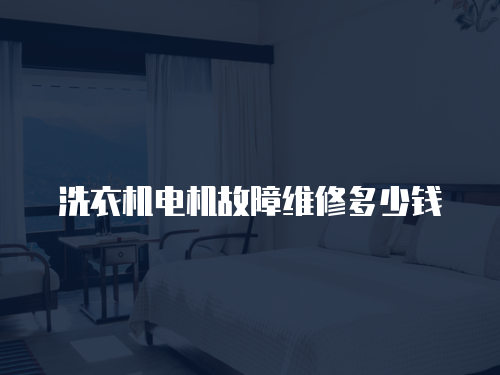 洗衣機(jī)電機(jī)故障維修多少錢