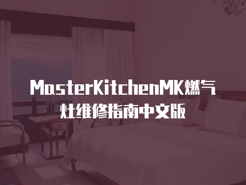 MasterKitchenMK燃?xì)庠罹S修指南中文版
