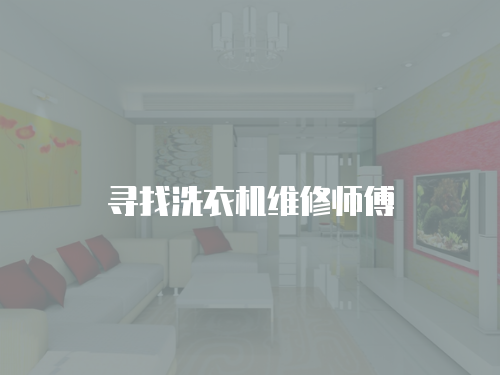 尋找洗衣機維修師傅