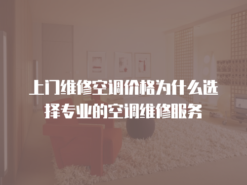 上門維修空調價格為什么選擇專業的空調維修服務