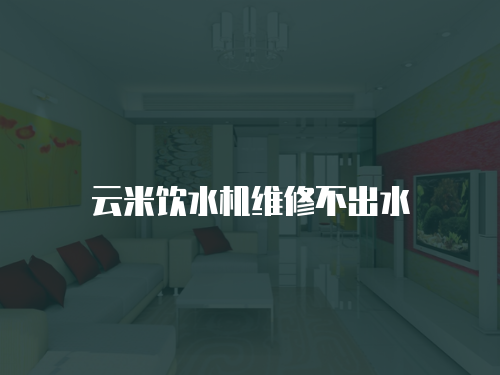 云米飲水機維修不出水