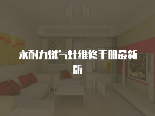 永耐力燃氣灶維修手冊最新版