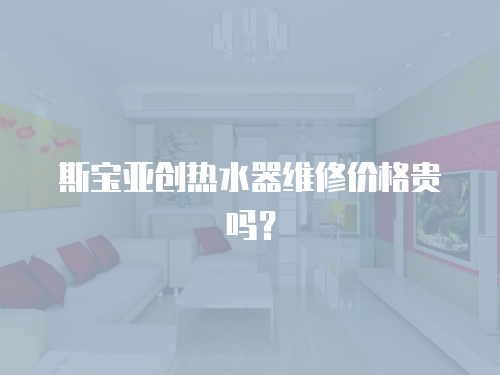 斯寶亞創熱水器維修價格貴嗎？