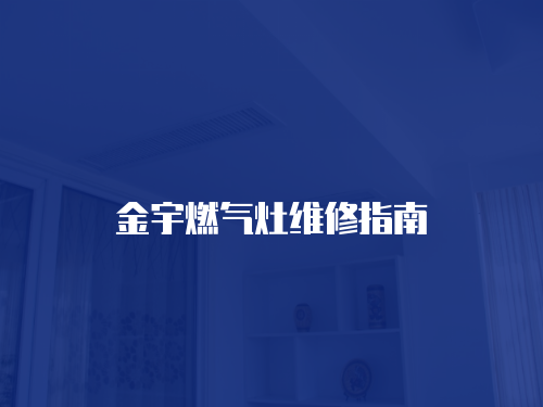 金宇燃氣灶維修指南