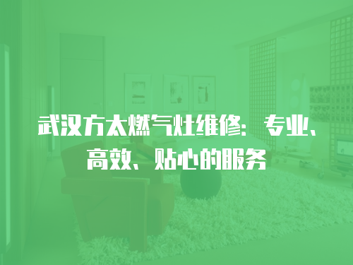 武漢方太燃?xì)庠罹S修：專業(yè)、高效、貼心的服務(wù)