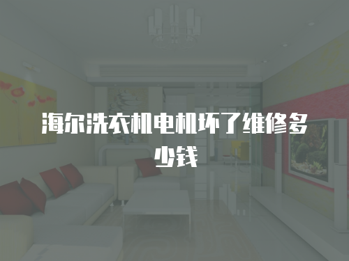 海爾洗衣機電機壞了維修多少錢