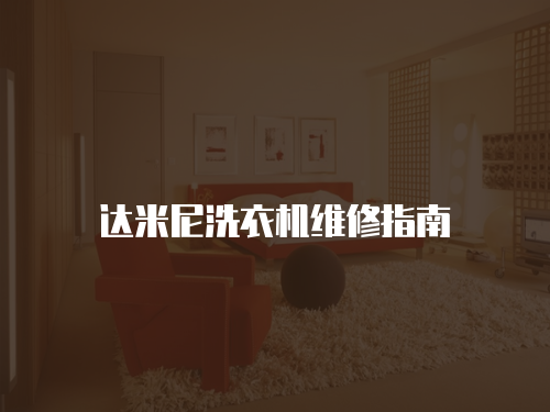達米尼洗衣機維修指南