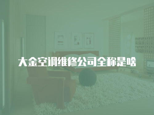 大金空調維修公司全稱是啥