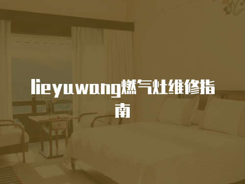 lieyuwang燃?xì)庠罹S修指南