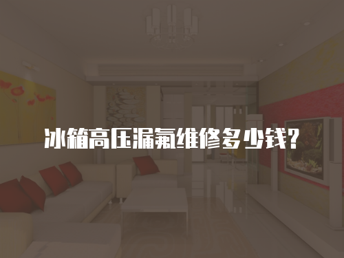 冰箱高壓漏氟維修多少錢？