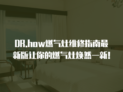 DR.how燃氣灶維修指南最新版讓你的燃氣灶煥然一新！