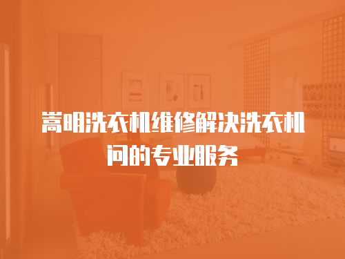 嵩明洗衣機維修解決洗衣機問的專業服務