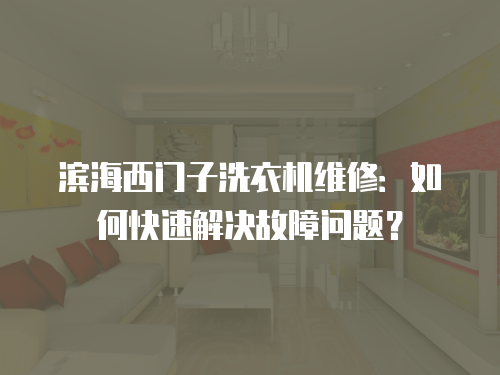 濱海西門子洗衣機(jī)維修：如何快速解決故障問題？