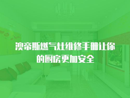 澳帝斯燃氣灶維修手冊讓你的廚房更加安全