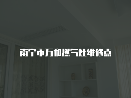 南寧市萬和燃氣灶維修點