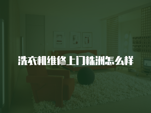 洗衣機(jī)維修上門株洲怎么樣