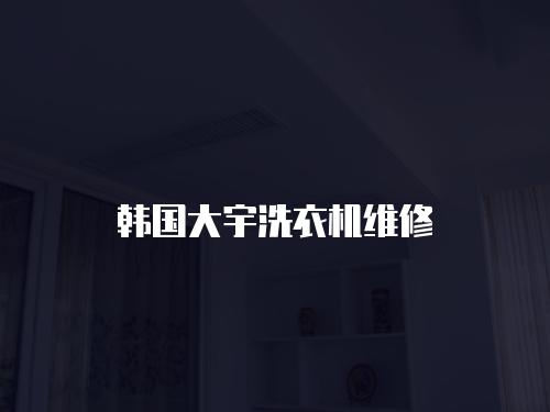 韓國大宇洗衣機維修