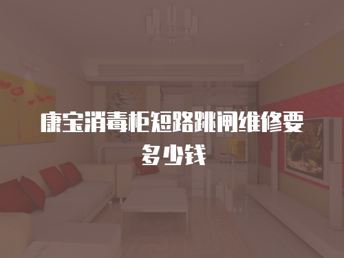 康寶消毒柜短路跳閘維修要多少錢
