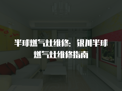半球燃?xì)庠罹S修：銀川半球燃?xì)庠罹S修指南