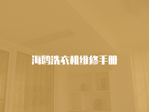 海鷗洗衣機維修手冊