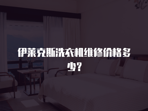 伊萊克斯洗衣機維修價格多少？