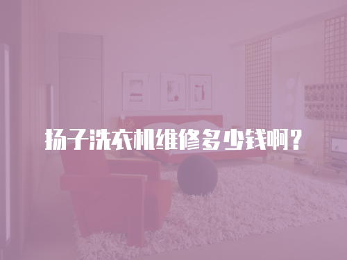 揚子洗衣機維修多少錢啊？