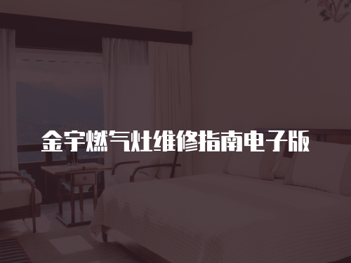 金宇燃氣灶維修指南電子版