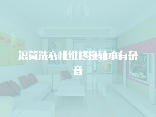 滾筒洗衣機(jī)維修換軸承有雜音