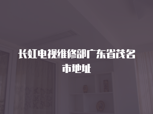 長虹電視維修部廣東省茂名市地址