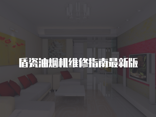 盾瓷油煙機維修指南最新版
