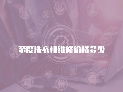 帝度洗衣機維修價格多少
