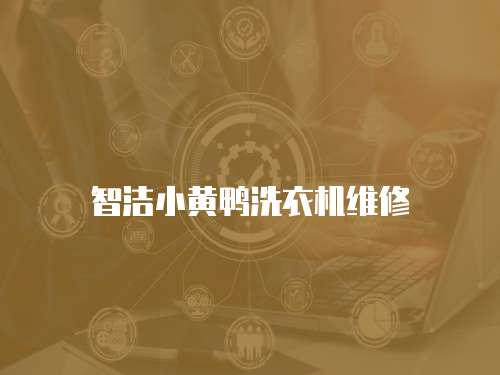 智潔小黃鴨洗衣機維修