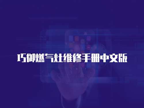 巧御燃氣灶維修手冊中文版