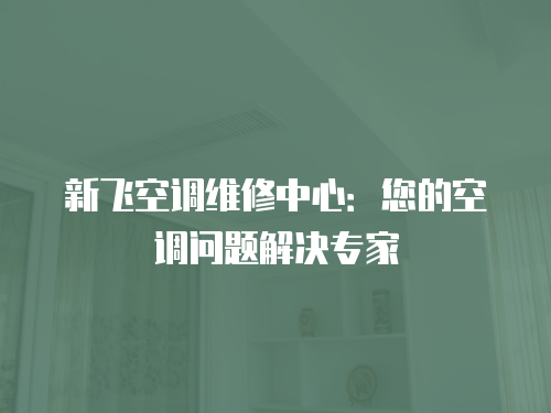 新飛空調維修中心：您的空調問題解決專家