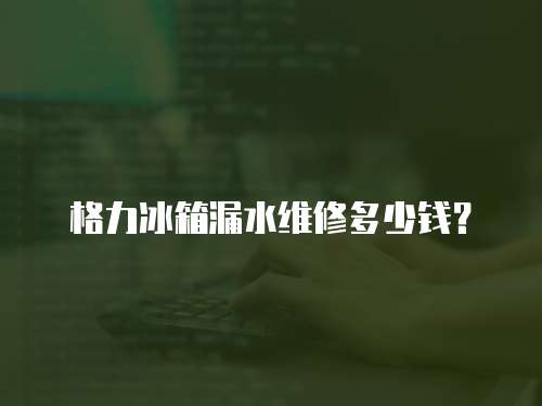 格力冰箱漏水維修多少錢？