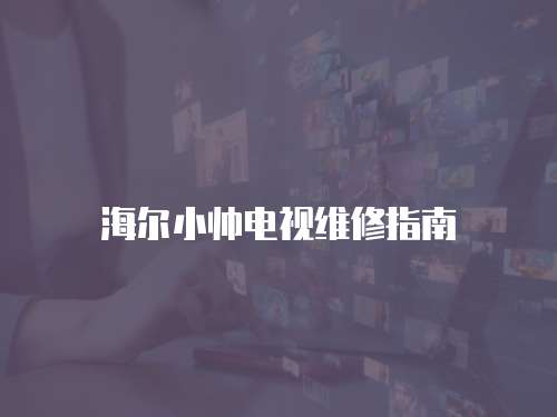 海爾小帥電視維修指南