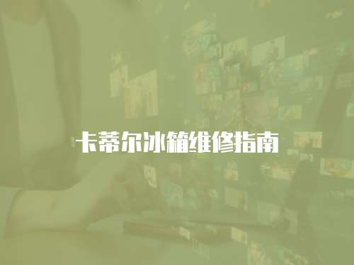 卡蒂爾冰箱維修指南