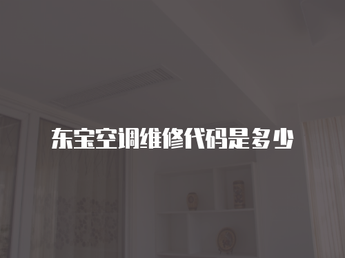 東寶空調維修代碼是多少